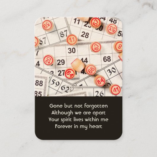 記念写真祈りの言葉ビンゴゲーム 名刺 (正面)