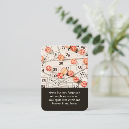 記念写真祈りの言葉ビンゴゲーム 名刺 (スタンド正面)