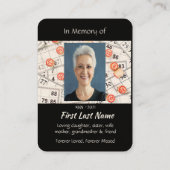 記念写真祈りの言葉ビンゴゲーム 名刺 (裏面)