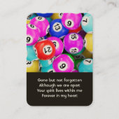 記念写真祈りの言葉ビンゴゲーム 名刺 (正面)