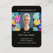 記念写真祈りの言葉ビンゴゲーム 名刺 (裏面)