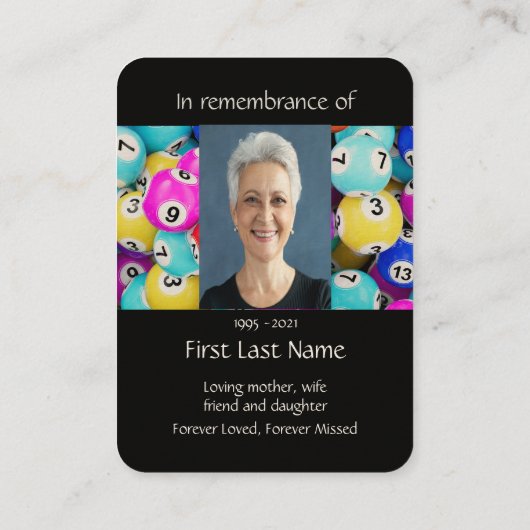 記念写真祈りの言葉ビンゴゲーム 名刺 (裏面)