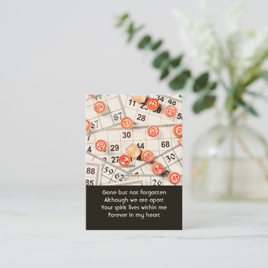 記念写真祈りの言葉ビンゴゲーム 名刺 (スタンド正面)