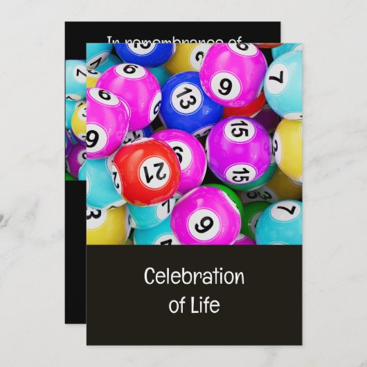 記念写真祈りの言葉ビンゴゲーム 招待状 (正面/裏面)