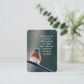 記念写真祈りの言葉ブルーバードガーデンバード 名刺 (スタンド正面)