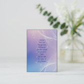 記念写真祈りの言葉医学科学 名刺 (スタンド正面)