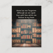 記念写真祈りの言葉図書本読集 名刺 (正面)