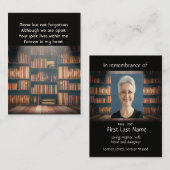 記念写真祈りの言葉図書本読集 名刺 (正面/裏面)