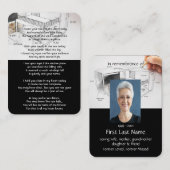 記念写真祈りの言葉建築設計士 名刺 (正面/裏面)