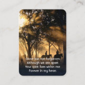 記念写真祈りの言葉森林歩道ウォークウホース 名刺 (正面)