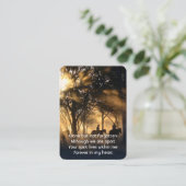 記念写真祈りの言葉森林歩道ウォークウホース 名刺 (スタンド正面)