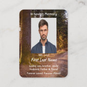 記念写真祈りの言葉森林歩道ウォークパーク 名刺 (裏面)