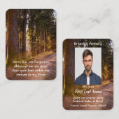 記念写真祈りの言葉森林歩道ウォークパーク 名刺 (正面/裏面)