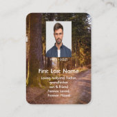 記念写真祈りの言葉森林歩道ウォークパーク 名刺 (裏面)