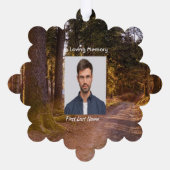 記念写真祈りの言葉森林歩道ウォーク オーナメントカード (裏面)