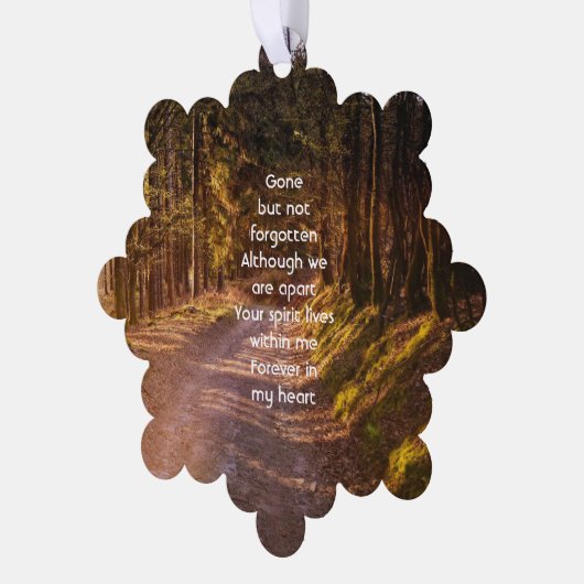 記念写真祈りの言葉森林歩道ウォーク オーナメントカード (左)