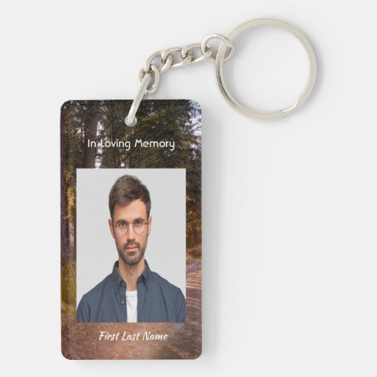 記念写真祈りの言葉森林歩道ウォーク キーホルダー (裏面)