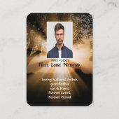 記念写真祈りの言葉森林歩道サンライトビーム 名刺 (裏面)