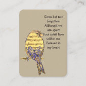 記念写真祈りの言葉歌バードミュージックシンガー 名刺 (正面)