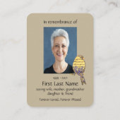 記念写真祈りの言葉歌バードミュージックシンガー 名刺 (裏面)