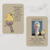 記念写真祈りの言葉歌バードミュージックシンガー 名刺 (正面/裏面)