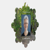 記念写真祈りの言葉歩道トレイル森林樹 オーナメントカード (右)