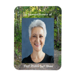 記念写真祈りの言葉歩道トレイル森林樹 マグネット