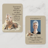 記念写真祈りの言葉水の色シール野生動物 名刺 (正面/裏面)