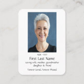 記念写真祈りの言葉水彩ロビンガーデンバード 名刺 (裏面)