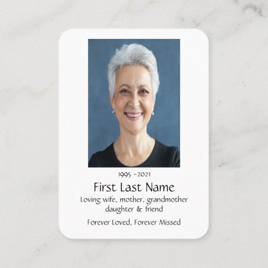 記念写真祈りの言葉水彩ロビンガーデンバード 名刺 (裏面)