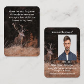 記念写真祈りの言葉水彩鹿の動物 名刺 (正面/裏面)