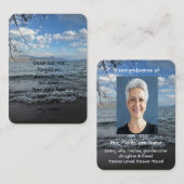 記念写真祈りの言葉海、海、湖岸 名刺 (正面/裏面)
