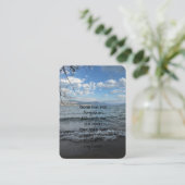 記念写真祈りの言葉海、海、湖岸 名刺 (スタンド正面)