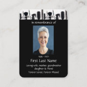 記念写真祈りの言葉理容整髪師 名刺 (裏面)