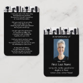 記念写真祈りの言葉理容整髪師 名刺 (正面/裏面)