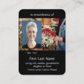 記念写真祈りの言葉花屋 名刺 (裏面)