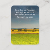 記念写真祈りの言葉農業作物畑風景 名刺 (正面)