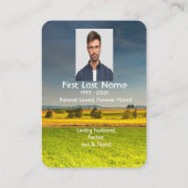 記念写真祈りの言葉農業作物畑風景 名刺 (裏面)