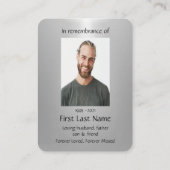 記念写真祈りの言葉重装備品建築 名刺 (裏面)