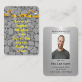 記念写真祈りの言葉重装備品建築 名刺 (正面/裏面)