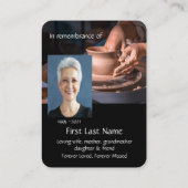 記念写真祈りの言葉陶芸陶磁粘土 名刺 (裏面)