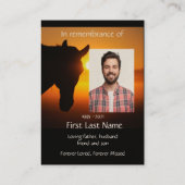 記念写真祈りの言葉馬シルエット 名刺 (裏面)