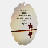 記念写真祈りの言葉馬バックライド オーナメントカード (右)