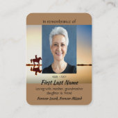 記念写真祈りの言葉馬バックライド 名刺 (裏面)