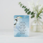 記念写真素晴らしブルーヘロン鳥ビジネスカード 名刺 (スタンド正面)