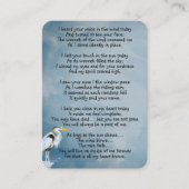 記念写真素晴らしブルーヘロン鳥ビジネスカード 名刺 (正面)