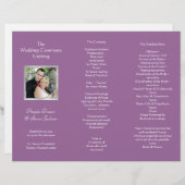 記念写真結婚付きプログラム (正面/裏面)