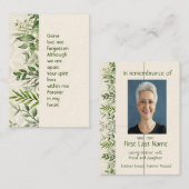 記念写真緑葉の植物緑 名刺 (正面/裏面)