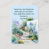 記念写真美しいガーデンパスガーデナー 名刺 (正面)