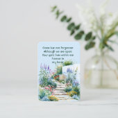 記念写真美しいガーデンパスガーデナー 名刺 (スタンド正面)